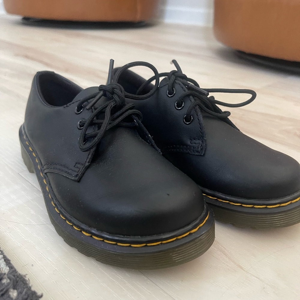 Dr. Martens Black Boys Oxford Shoes